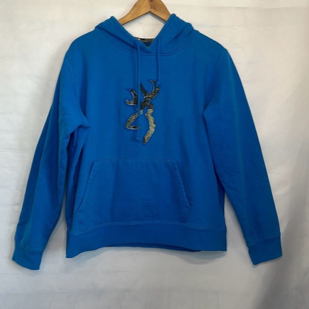 Browning for Her Womens Blue Sweatshirt Hoodie size XXL